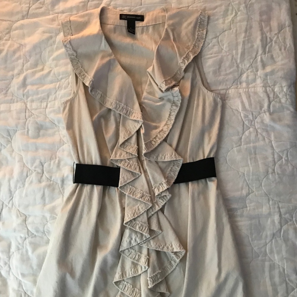 INC International Concepts Khaki Zipper Dress SZ 8